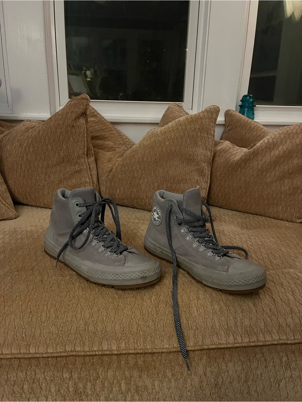 Converse Chuck Taylor All Star High Top Sneakers - Gray suede - Picture 7 of 7